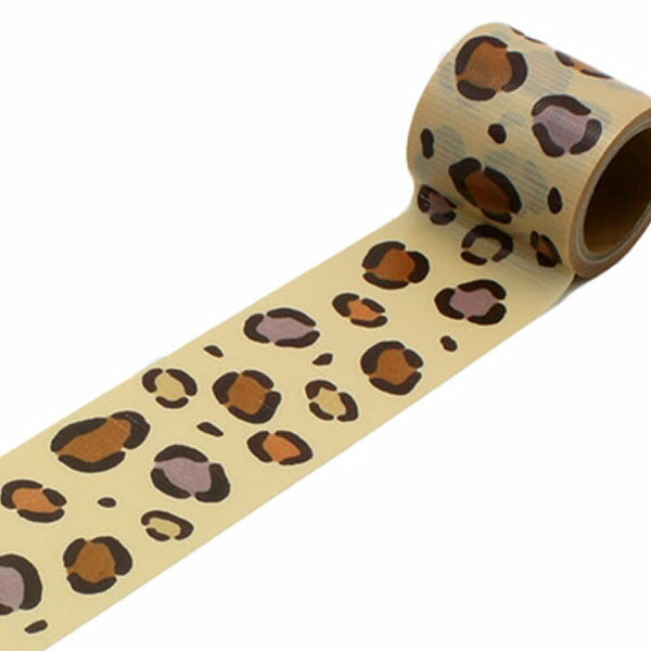 デザイン養生テープ YOJO TAPE 小屋女子DIYカフェ ラッピング YOJOテープ レオパードクリーム YJ3-02 幅45mm×3m