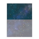 レターセット 包む 封筒が透ける景色のレター 夜空と星 TL064 箔押し 手紙 便箋 封筒 メッセージ