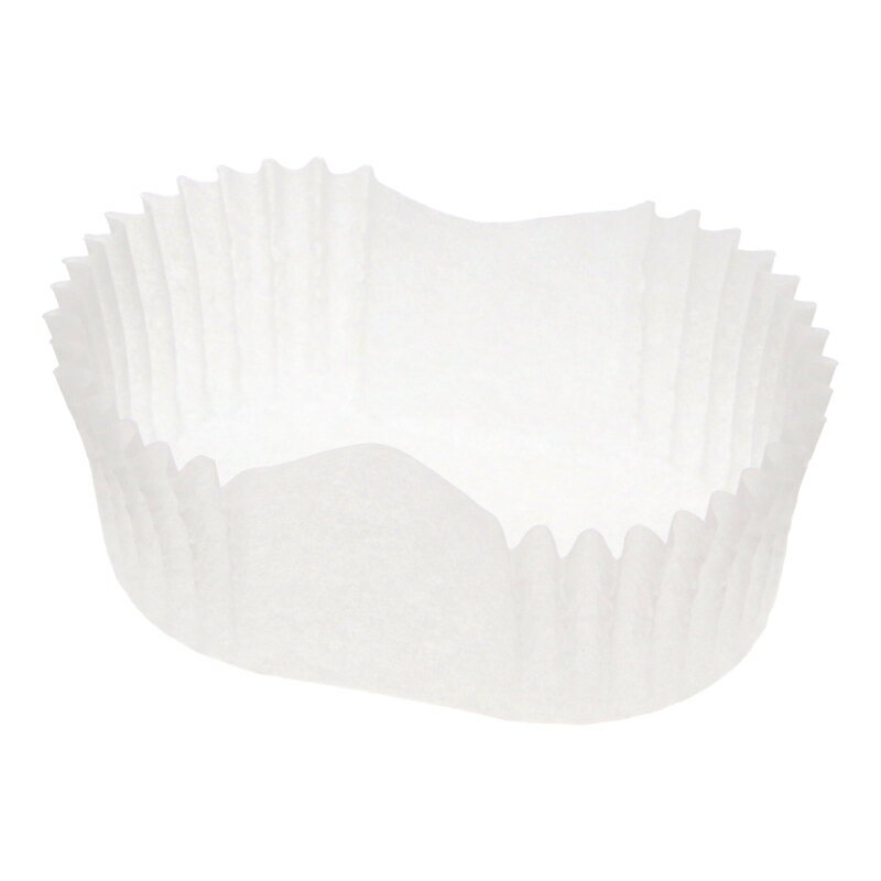 シンメイ おかずカップ 両面シリコンケース 小判型 （80-50）×35 ホワイト 200枚