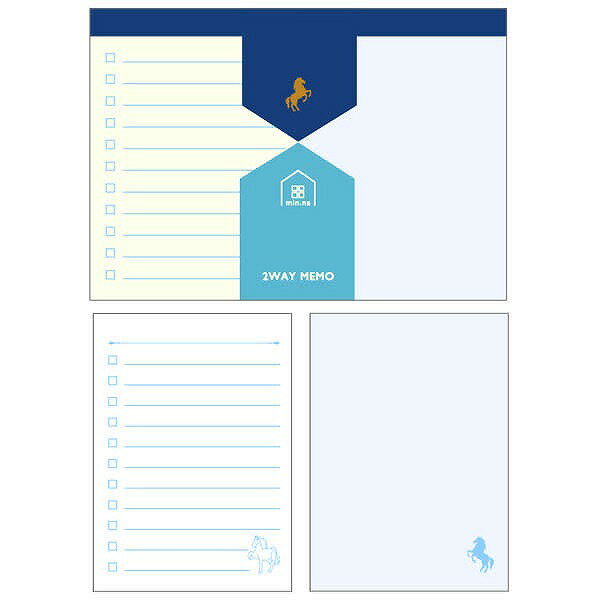 【楽天スーパーセール限定特価】メモ Clothes-Pin クローズピン みんなの文具 2wayメモ Todoリスト フリーメモパッド Horse うま MM1...