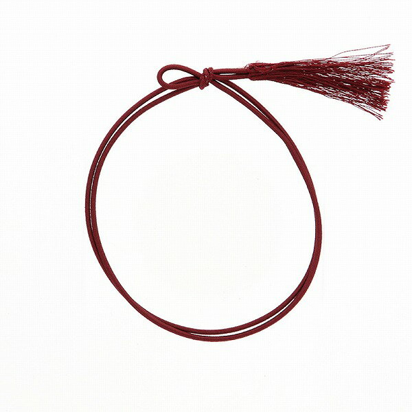 カラーゴム 彩ゴム房 2重 片花結び 58cm エンジ 50本