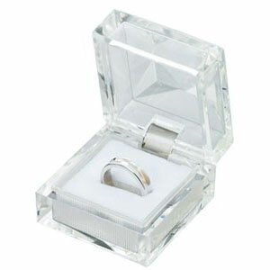 ジュエリーケース アクセサリーケース 350(クリスタルケース) ホワイト 指輪(リングケース)・ピアス(イヤリング)・ネックレス用