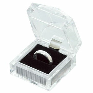 ジュエリーケース アクセサリーケース 350(クリスタルケース) ブラック 指輪(リングケース)・ピアス(イヤリング)・ネックレス用