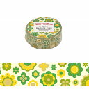 マスキングテープ ワールドクラフト WORLD CRAFT RETRO FLOWERS SMJ-011 15mm×7m