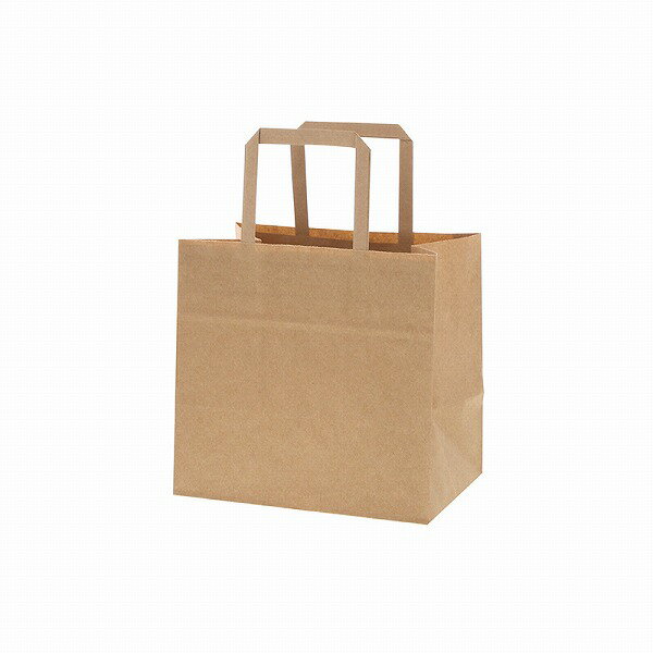 SWAN 紙袋 手提げ紙袋 NフラットCB 220-1 未晒無地 幅220×マチ150×高210mm 50枚入 ブラウン 業務用 ラッピング シモジマコード003277330