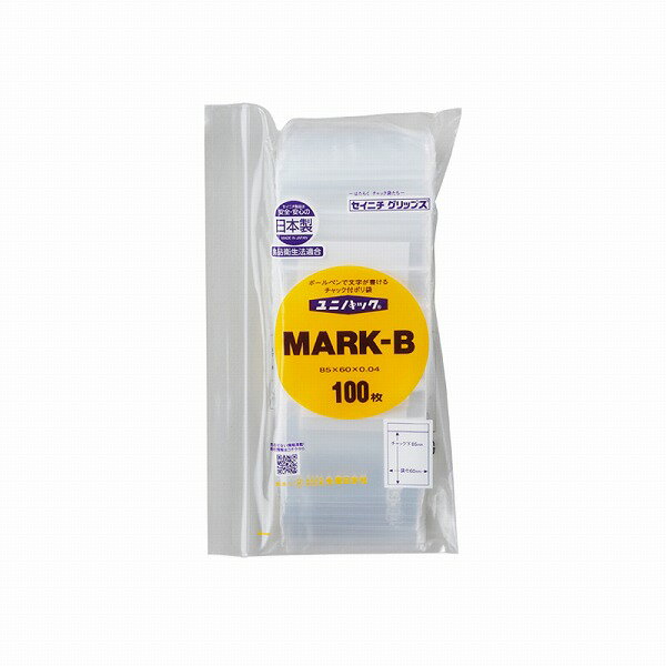 Rakuten - 生産日本社 セイニチ チャック付きポリ袋 ユニパック マーク付き MARK-B 100枚