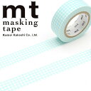 マスキングテープ mt カモ井加工紙 mt1P deco 1巻 方眼・ミントブルー 15mmx7m MT01D395R