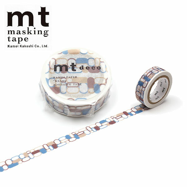 【楽天スーパーセール限定特価】マスキングテープ mt カモ井加工紙 mt1P deco 1巻 かどまる 15mm×7m MT01D525