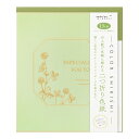 色紙 寄せ書き midori ミドリ カラー色紙 S 二つ折り シール・封筒付 クローバー柄 33275006