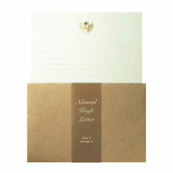 レターセット 包む メモリーズレター 植物 TL073 箔押し 手紙 便箋 封筒 メッセージ