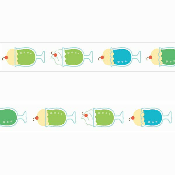 マスキングテープ PAPIER PLATZ パピアプラッツ クリームソーダ 72-001 15mm×10m