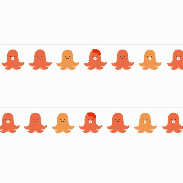 マスキングテープ PAPIER PLATZ パピアプラッツ クレス タコさんウインナー 72-003 15mm×10m