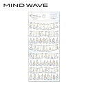 シートシール マインドウェイブ MIND WAVE フラワーガーランドナチュラルステッカー blue ブルー 81479 透明シール クリアシール