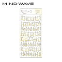 シートシール マインドウェイブ MIND WAVE フラワーガーランドナチュラルステッカー yellow イエロー 81480 透明シール クリアシール