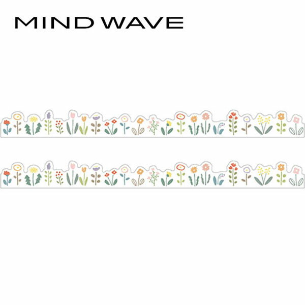 マスキングテープ マインドウェイブ MIND WAVE ダイカット ほっこりシリーズ ハナ 95197 18mm×5m