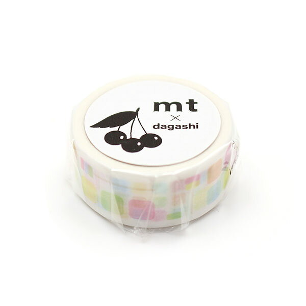 【楽天スーパーセール限定特価】マスキングテープ mt カモ井加工紙 mt × 駄菓子 共親製菓 さくらんぼ餅パターン MTDAGA001 15mm×3m wrapping-10095415 シモジマラッピング倶楽部 サンプル画像2