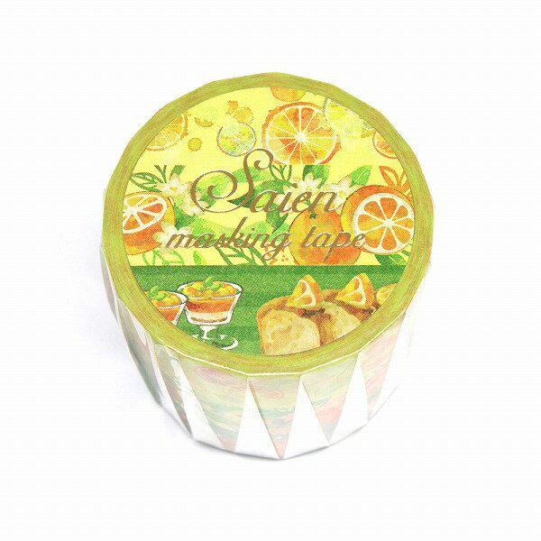 マスキングテープ SAIEN 彩宴 カミイソ産商 ギフトシリーズ オレンジ 3柄セット UR-2024 15mm×10m