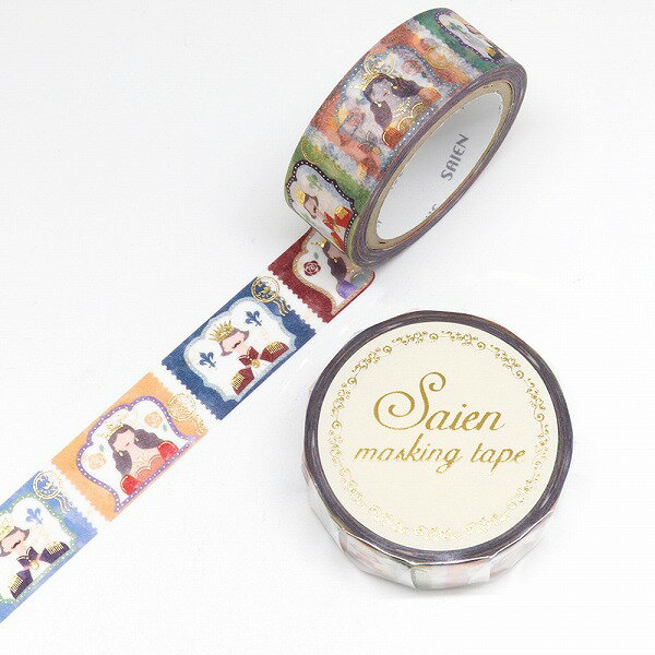 Rakuten - 【楽天スーパーセール限定特価】マスキングテープ SAIEN 彩宴 カミイソ産商 箔シリーズ King・Queen UR-3059 15mm×7m
