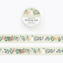 マスキングテープ PAPIER PLATZ パピアプラッツ クレス 森山標子 金箔入 勿忘草とうさぎ 52-025 20mm×5m