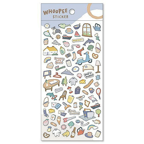 シートシール マインドウェイブ MIND WAVE ウーピー ステッカー あお 81595 手帳シール