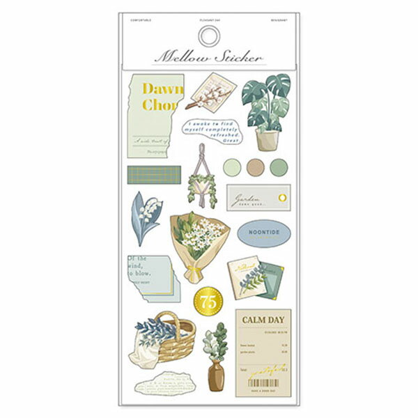 シートシール マインドウェイブ MIND WAVE メローステッカー リーフ leaf 81617 箔押し