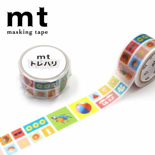 マスキングテープ mt カモ井加工紙 mt トレハリ MTTRHA20 サマーモチーフ 24mm×7m