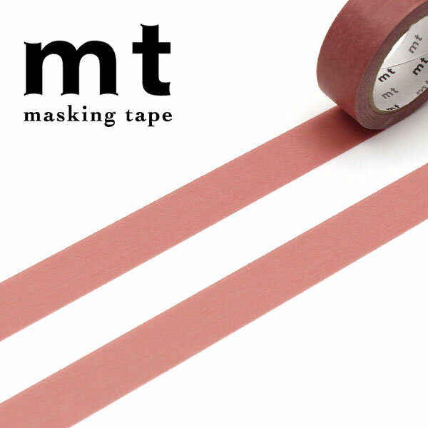 マスキングテープ mt カモ井加工紙 mt1P basic 1巻 無地 浅緋 15mm×7m MT01P552