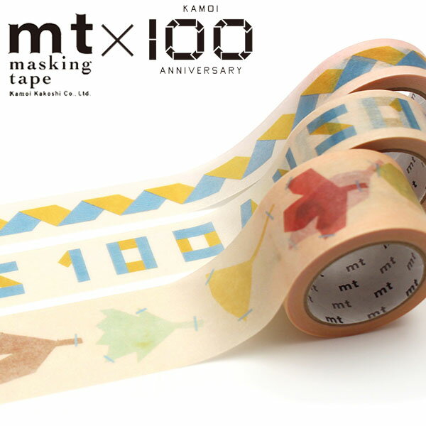 【楽天スーパーセール限定特価】マスキングテープ mt カモ井加工紙 mt × 100周年記念 Philippe Weisbecker 3巻セット MTWEISS...