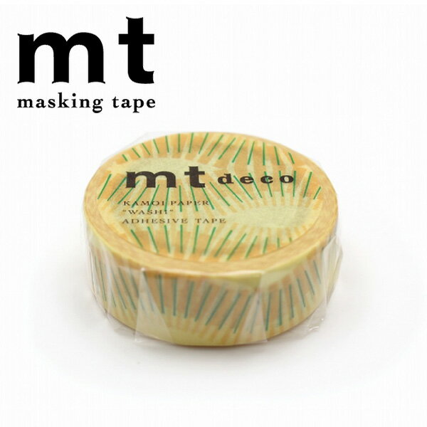 【楽天スーパーセール限定特価】マスキングテープ mt カモ井加工紙 mt1P deco 1巻 ランダムウェーブ 15mm×7m MT01D503