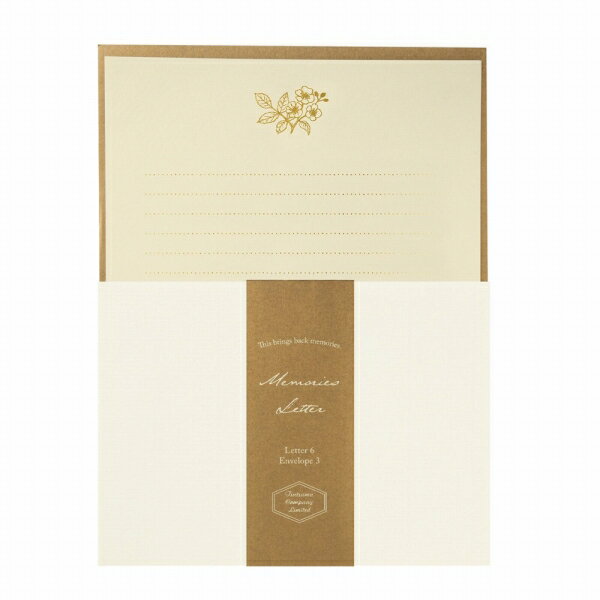 レターセット 包む メモリーズレター 野ばら TL0C3 箔押し 手紙 便箋 封筒 メッセージ