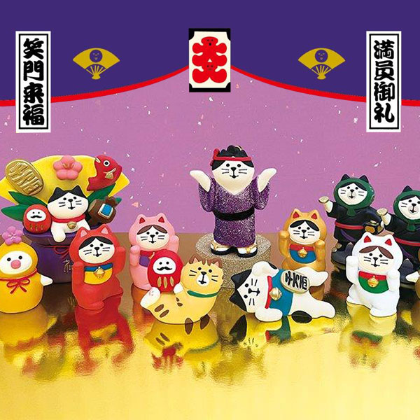 【楽天スーパーセール限定特価】お正月 ディスプレイ DECOLE デコレ concombre コンコンブル 福寄カーニバル 踊る招き猫 左手上げ 赤 福招き ZCB-35257 [3]