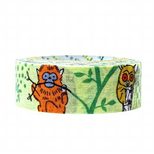 マスキングテープ シール堂 シンジカトウ Shinzi Katoh 絶滅危惧種マスキングテープ Forest meeting ks-mt-10379 15mm×7m