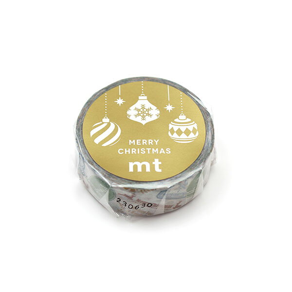 【楽天スーパーセール限定特価】マスキングテープ mt カモ井加工紙 クリスマス 2023 クリスマスラベル MTCMAS144 15mm×7m wrapping-10097639 シモジマラッピング倶楽部 サンプル画像2