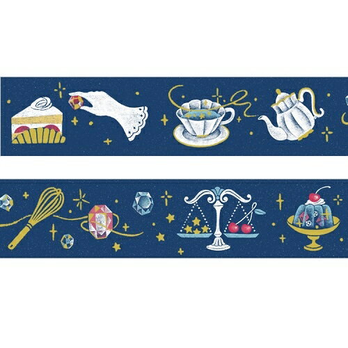 マスキングテープ PAPIER PLATZ パピアプラッツ クレス ア・ラ・カル堂 Masking tapes 真夜中のキッチン 金箔 20mm×5m 52-050のサムネイル