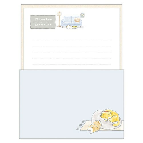 レターセット マインドウェイブ MIND WAVE しばんばん 柴犬 お気に入り 57928 手紙 便箋 封筒 メッセージ