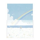 レターセット 包む 封筒が透ける景色のレター しゃぼん玉と虹 TL0C6 箔押し 手紙 便箋 封筒 メッセージ