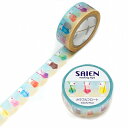 マスキングテープ SAIEN 彩宴 カミイソ産商 オリジナルシリーズ カラフルフロート UR-0204 15mm×7m