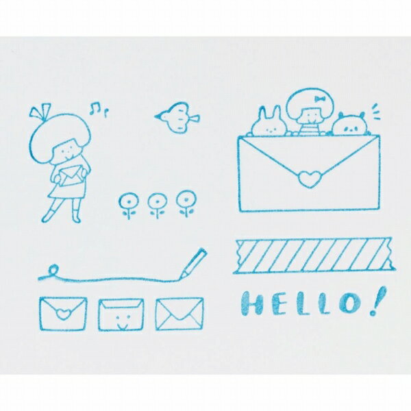 はんこ Mark's マークス 木製スタンプセット・mizutama（レター）MZT-STM2-B 2