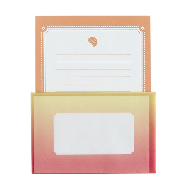 レターセット グリーンフラッシュ GreenFlash おふくもん レターセット(鯛) OM-013 手紙 便箋 封筒 メッセージ