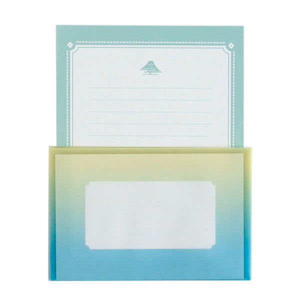 レターセット グリーンフラッシュ GreenFlash おふくもん レターセット(富士) OM-014 手紙 便箋 封筒 メッセージ