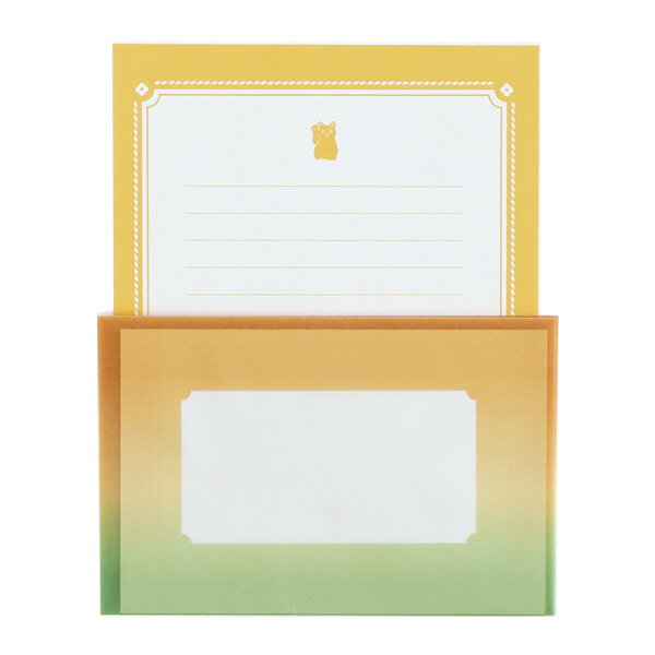 レターセット グリーンフラッシュ GreenFlash おふくもん レターセット(招き猫) OM-015 手紙 便箋 封筒 メッセージ