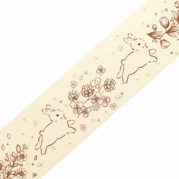 マスキングテープ BGM ビージーエム 箔押し うさぎの国・おとぎ話 BM-SDG042 20mm×5m