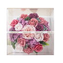 ★ポイント10倍★プレゼント ギフト ソープフラワー HillTop ヒルトップ バスケットアレンジ パープル バラ 薔薇 石鹸フラワー アレンジメント 花 造...