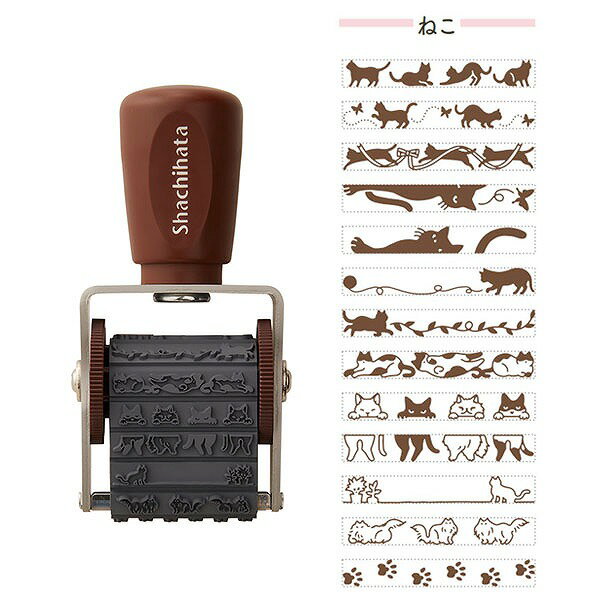 はんこ シヤチハタ 回転デコレーション スタンプ ねこ NRD-13A2 回転スタンプ デザインスタンプ