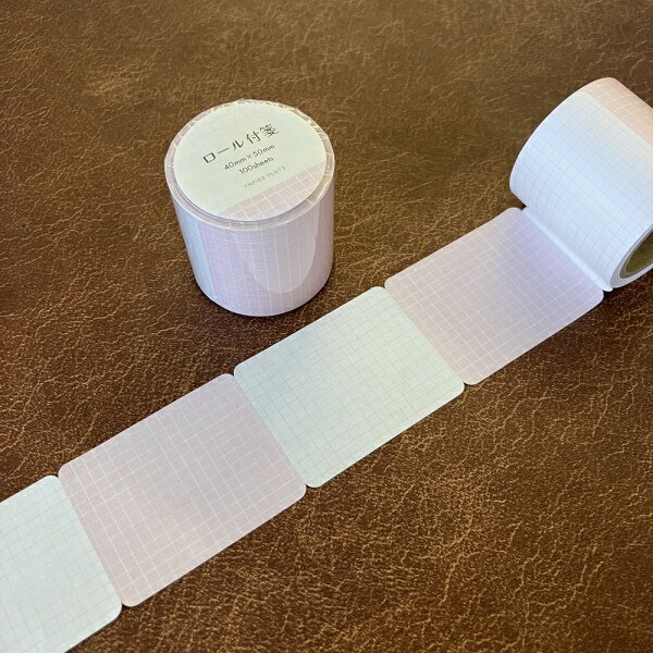 付箋 PAPIER PLATZ パピアプラッツ クレス ロール付箋 Grid Pink（グリッドピンク） 61-144