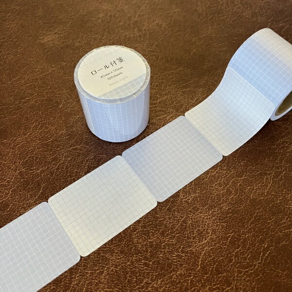 付箋 PAPIER PLATZ パピアプラッツ クレス ロール付箋 Grid Blue（グリッドブルー）61-146