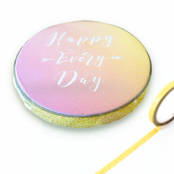 マスキングテープ 花岡 ペーパーインテリジェンス グリッターテープ Happy Every Day ゴールド 5mm×5m H-PI 細テープ