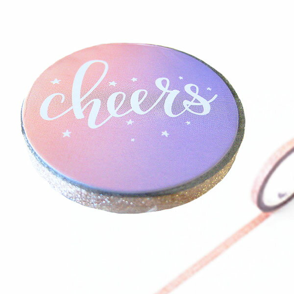 マスキングテープ 花岡 ペーパーインテリジェンス グリッターテープ Cheers ライトピンク 5mm×5m H-PI 細テープ