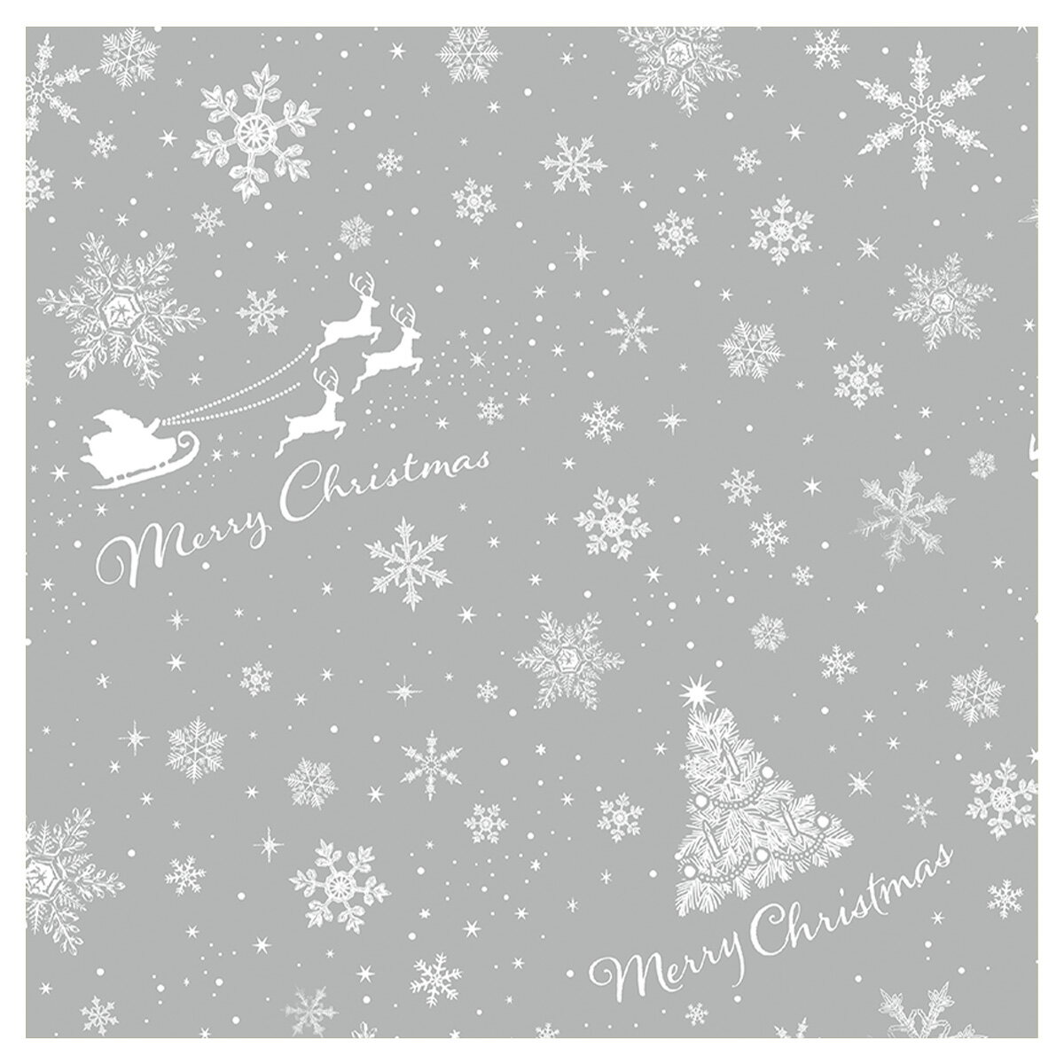 【楽天スーパーセール限定特価】包装紙 ラッピングペーパー 包む スノーギフト シルバー 2枚入 CH048 クリスマス