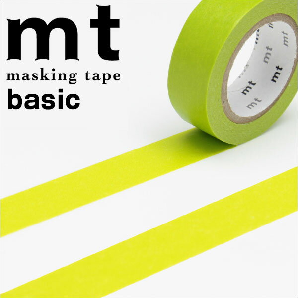 マスキングテープ mt カモ井加工紙 mt1P basic 1巻 無地 若苗(わかなえ) 15mmx7m MT01P189R